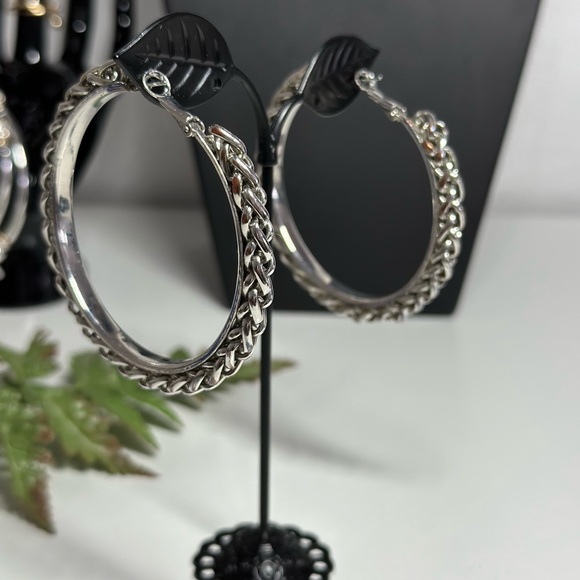 Textured Full Hoop Earrings - Picture 2 of 5